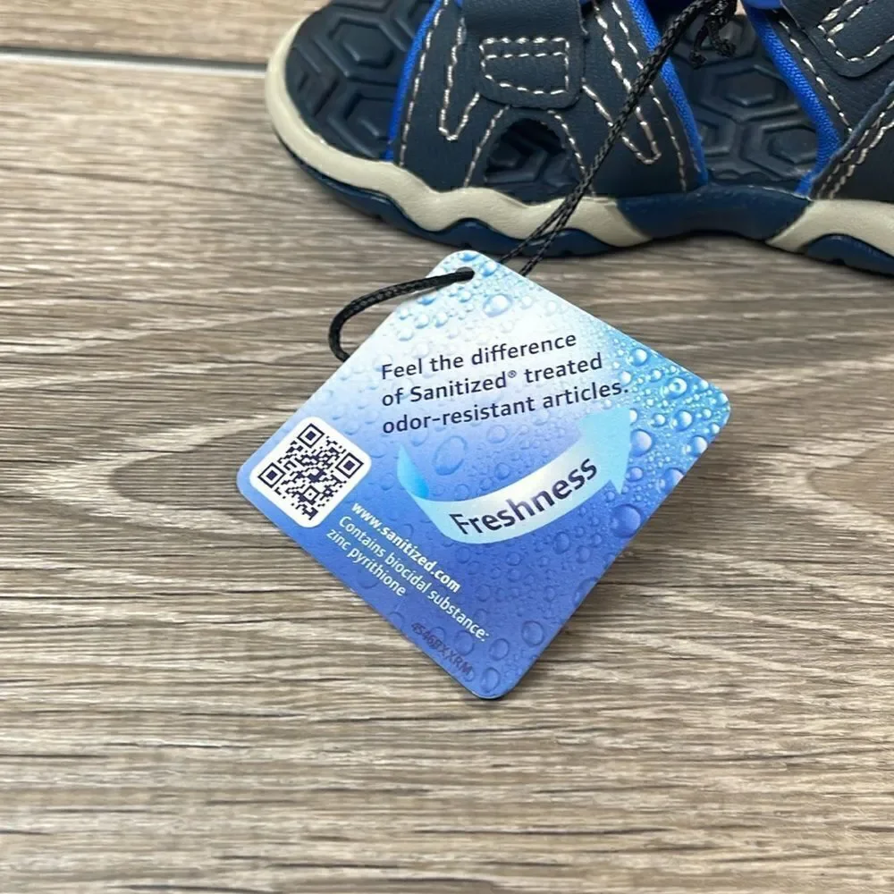NWT Timberland Adventure Seeker II Navy Blue Toddler Boy Sz 4 Hook & Loop Sandal